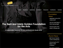 Tablet Screenshot of goldenfoundation.org